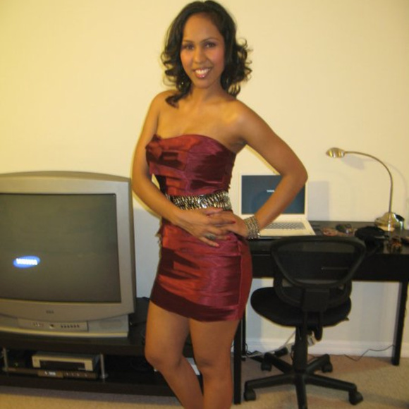 bebe Dresses & Skirts - Bebe Strapless Dress with Belt - Size Small